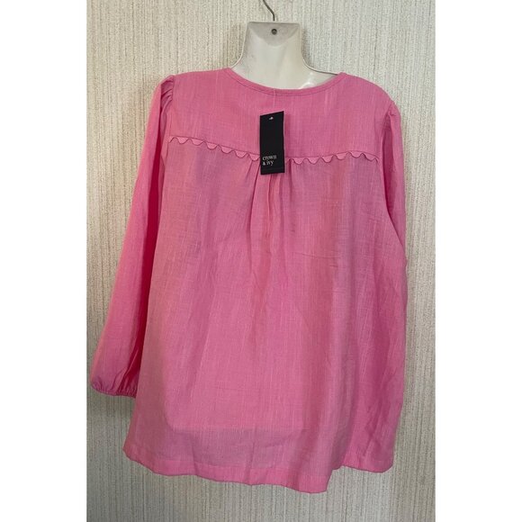 Crown & Ivy Pink Sky Scalloped Top Belk Fashion Woven Line XXL - Picture 5 of 15